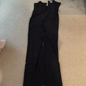 Jjill Black jumpsuit XS stretchy & lightweight with tie at waist